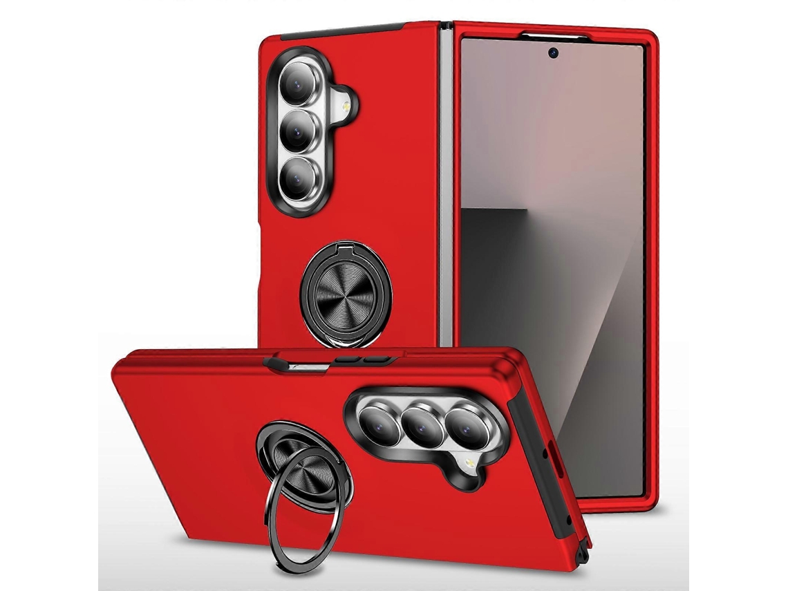 Capa Magnética Para Celular Em Pc + Tpu Com Suporte De Anel Invisível Para Samsung Galaxy Z Fold7 5g