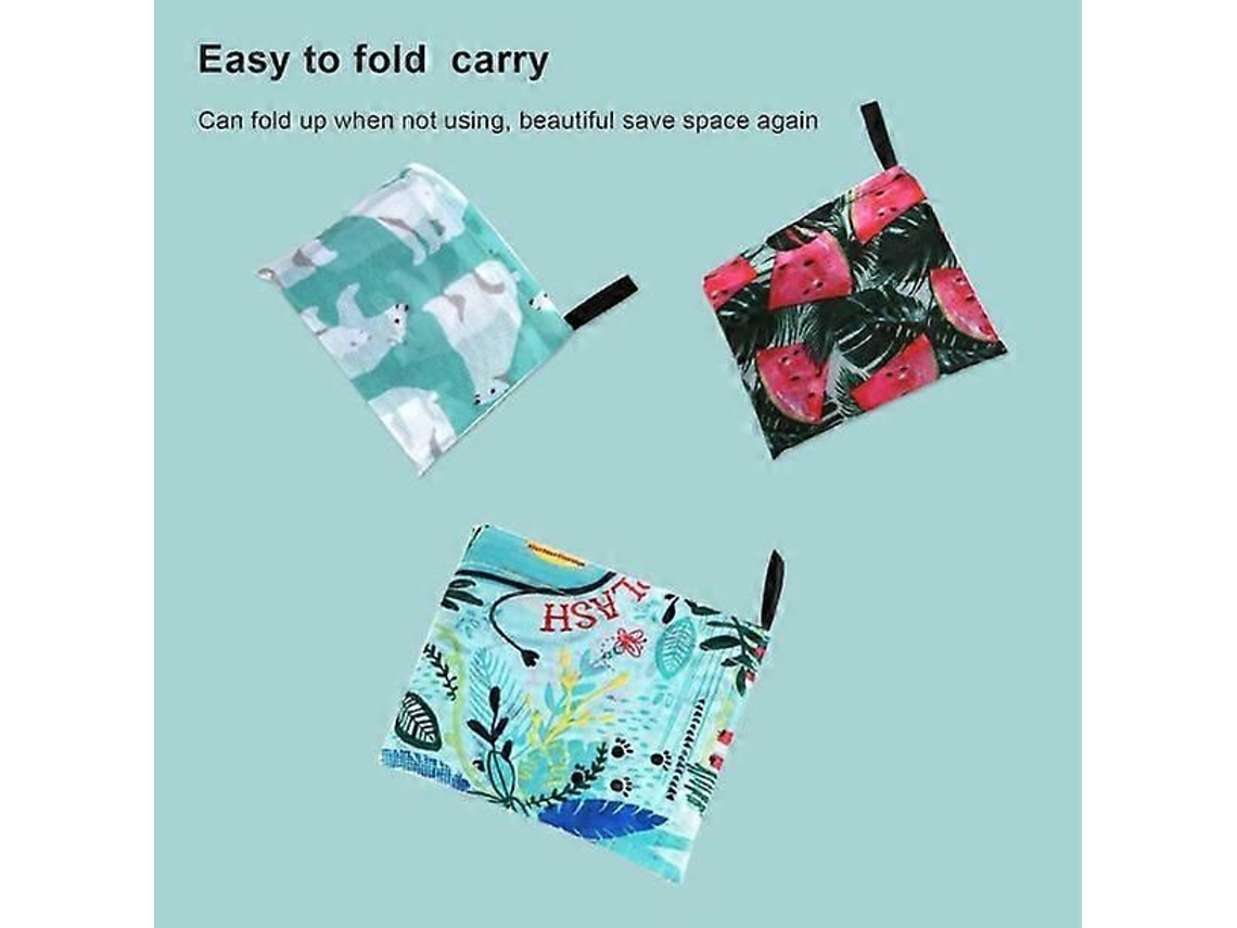 Sacolas Reutilizáveis ​​para Compras, Sacola Grande e Resistente, Dobrável e com Bolso. GOKOCO