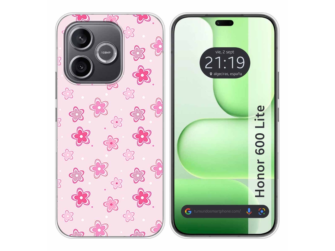 Capa Tumundosmartphone De Silicone Para Honor 600 Lite 5g Com Estampa Floral