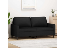 Vidaxl Sofá De 2 Lugares Veludo 140 Cm Preto