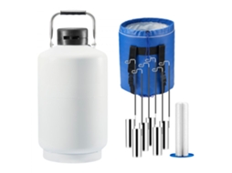 Conjunto De Recipientes Dewar E Suporte Criogénico 10l Para Azoto Líquido Tekmaquinas