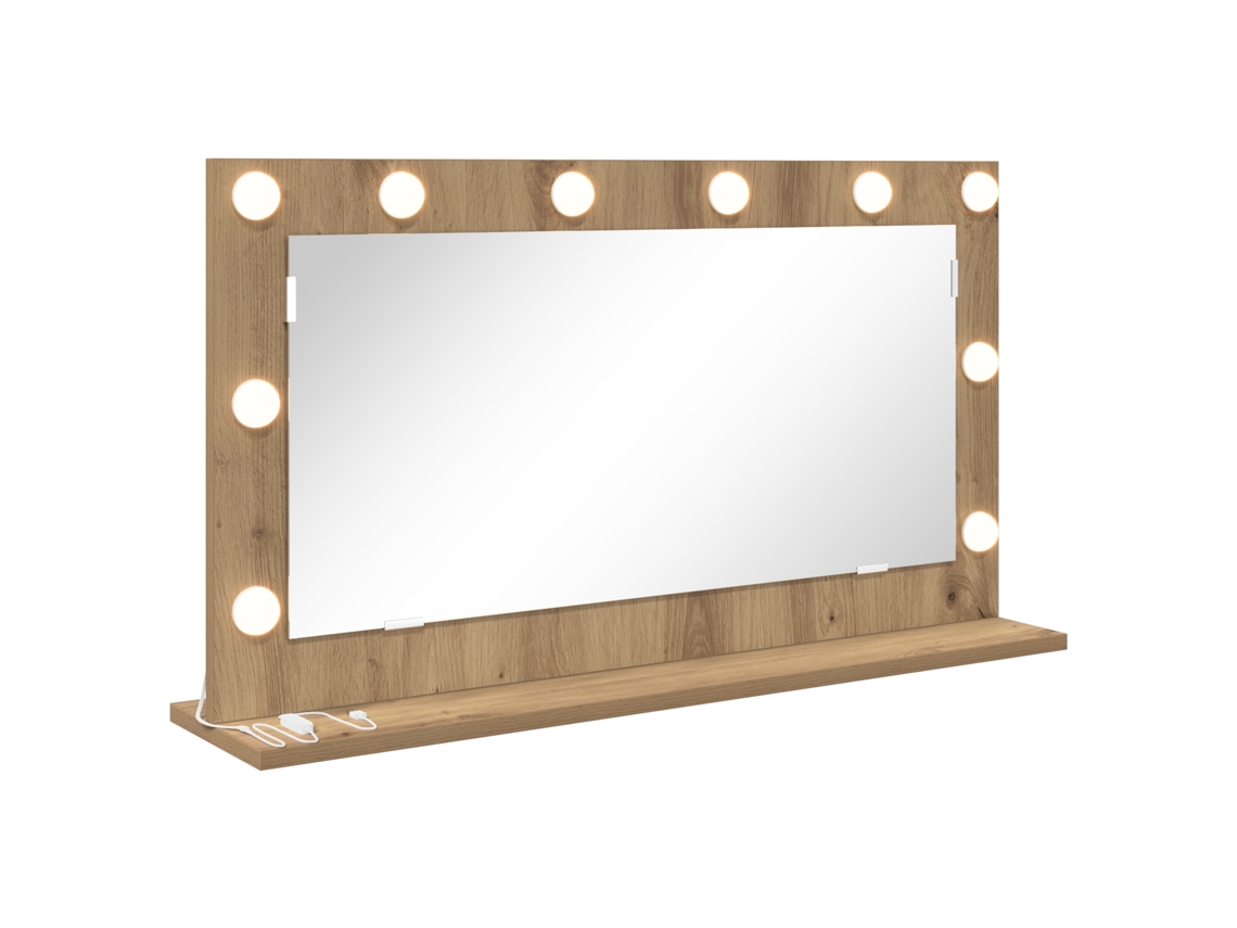 Conjunto 1 Espelho De Quarto Vidaxl Castanho Vidro (80 X 45 X 18 Cm)