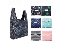 Conjunto de 6 Sacolas Reutilizáveis ​​para Compras com Bolsa Interna, Dobráveis ​​e Laváveis. GOKOCO
