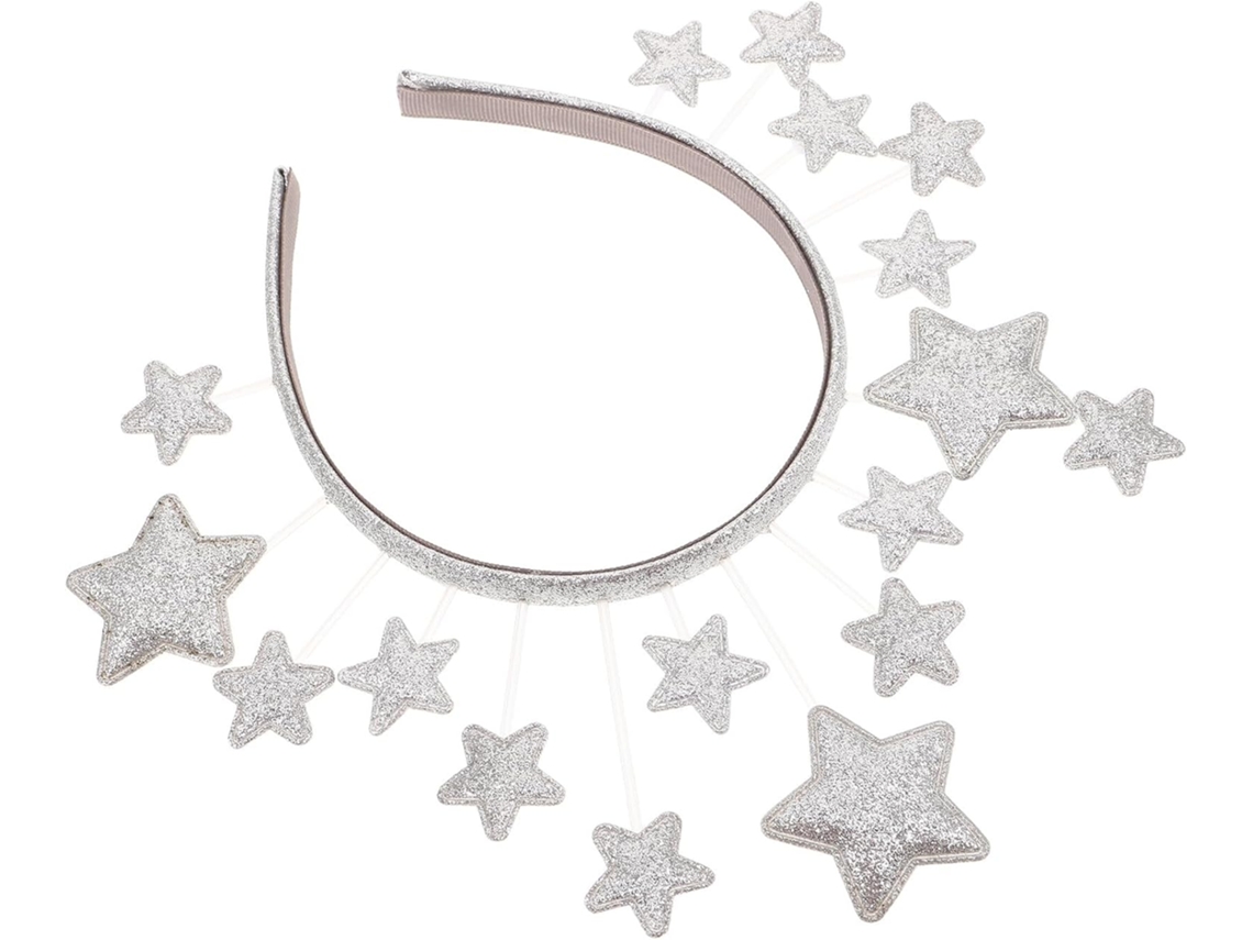Tiara Lantejoulas com Estrelas para Acessórios de Cabelo de Festa e Eventos Noturnos.