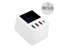Carregador EOOCOO (carregamento Rápido Portátil Qc3.0 com Display Digital Led de 4 Portas)