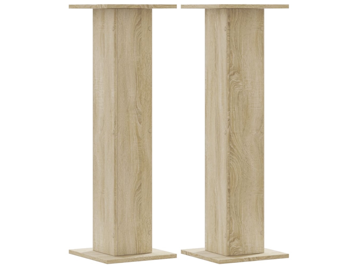 Conjunto 2 Suporte para plantas VIDAXL Marrom Madeira processada (30x30x95 cm)