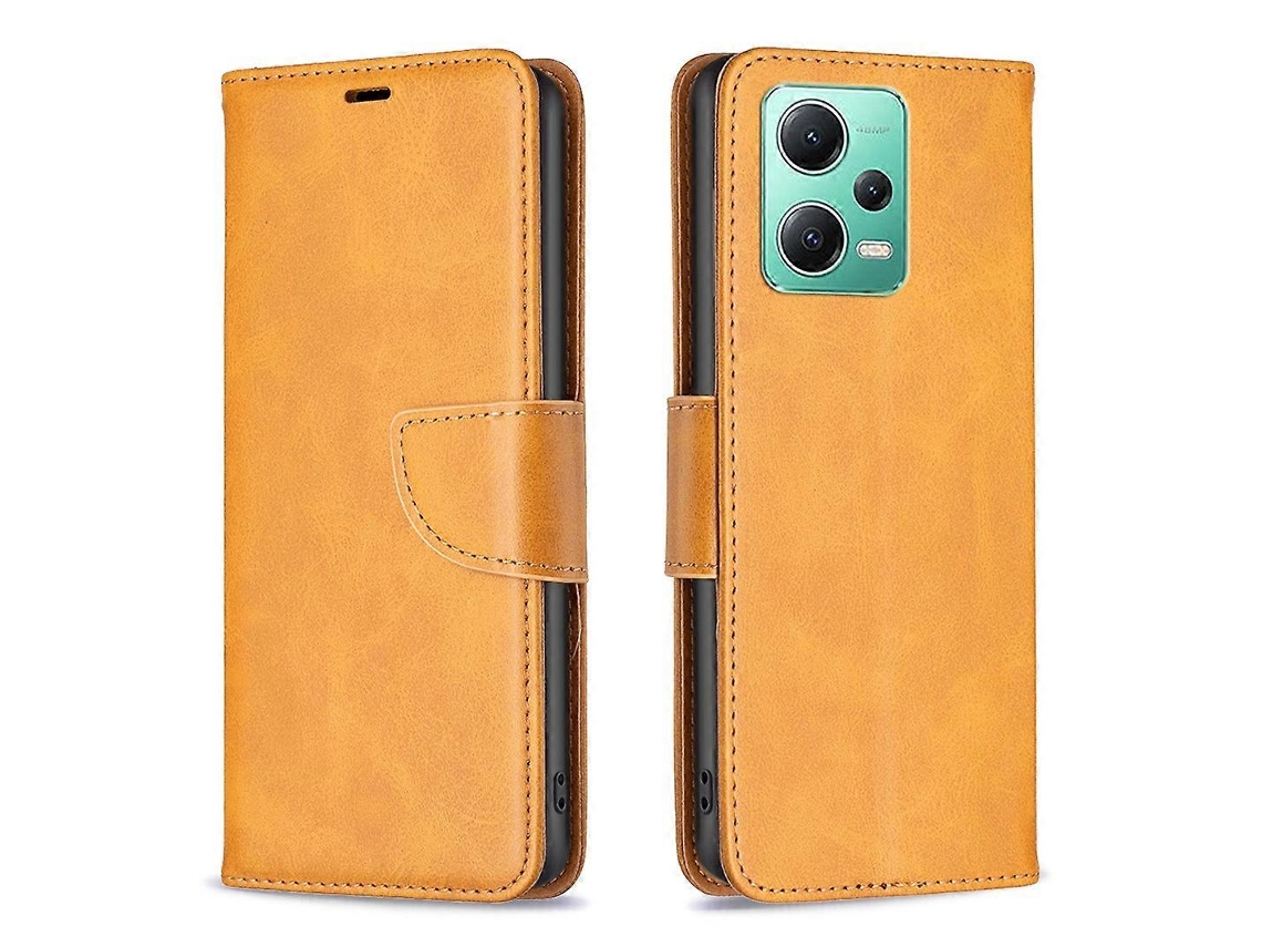 Capa De Celular Em Couro Com Textura De Pele De Cordeiro Para Xiaomi Redmi Note 12 (versão Global)