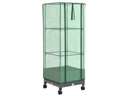 Conjunto 1 Vaso De Jardim Vidaxl Cinzento-claro Polipropileno (40 X 40 X 129 Cm)