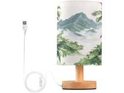 Abajur De Cabeceira Com Design Da Costa Havaiana, Com Porta Usb, Sem Necessidade De Lâmpada, Luz Led Quente Para Quarto