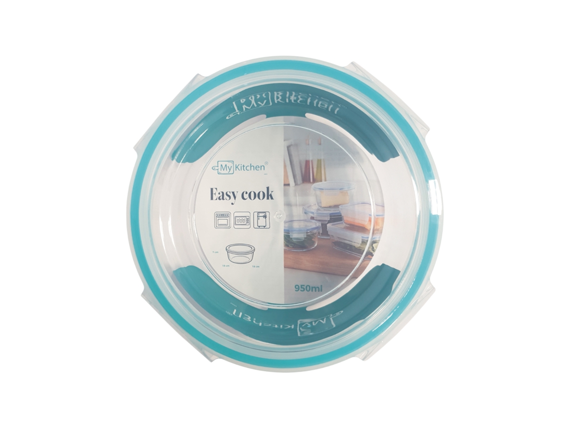Caixa Para Alimentos My Kitchen Redonda 950ml Com Tampa