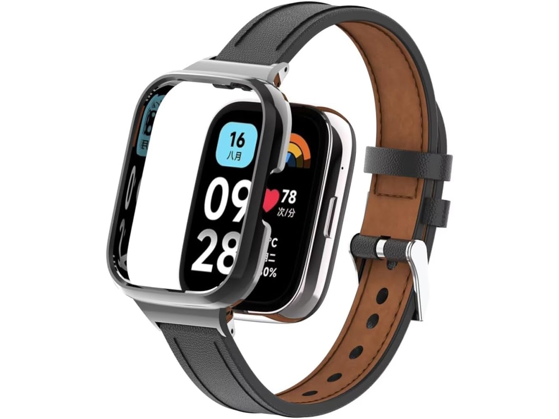 Pulseira Compatível Com Redmi Watch 3 Active, De Couro Substituição