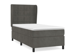 Box Spring Bed, Box Spring Beds Vidaxl Cinzeto Veludo (90 X 200 Cm)