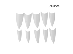 500pcs Dicas De Unhas Falsas De Estilo Francês De Cobertura Total Longas Para Decoração Diy Branco