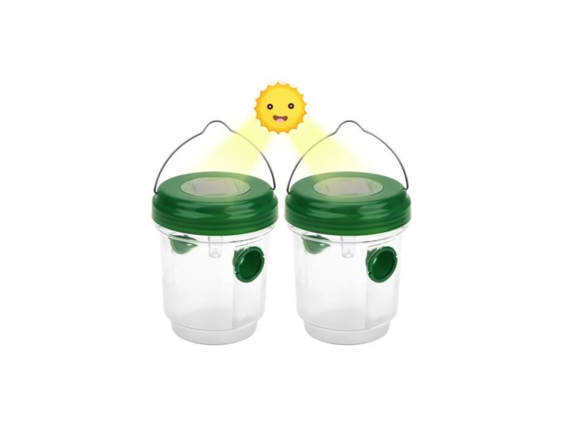Peças Armadilha Para Vespas Solar Com Luz Led, Armadilhas Para Insetos, Armadilha Anti Insetos Armadilha De Mel Abelha Vespas Mosquitos