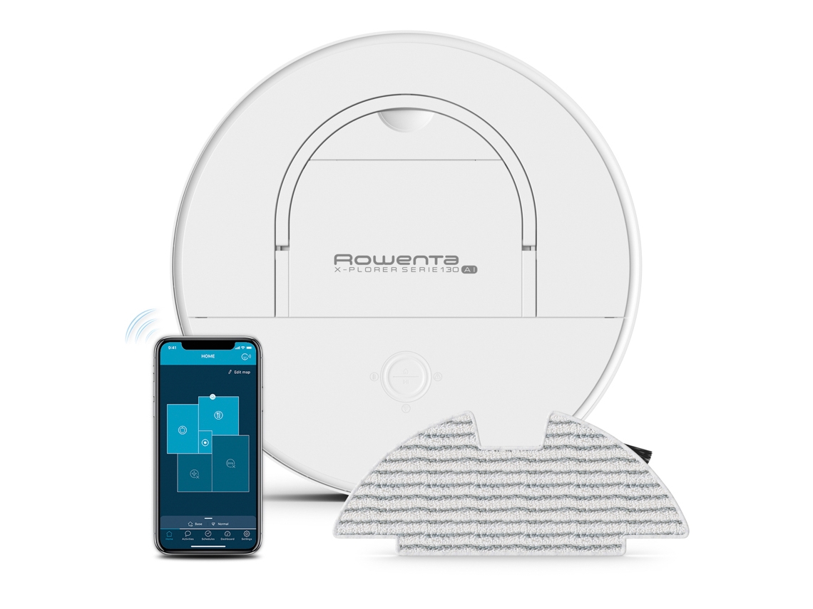 Aspirador Robô ROWENTA RR9077WH X-Plorer Serie 130 Ai Animal & Allergy (Autonomia 120 min - Branco)