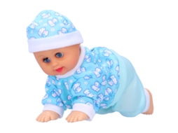 Primerox boneca Bebê Realista Elétrica Rindo e Rastejando Brinquedo Inteligente para Crianças