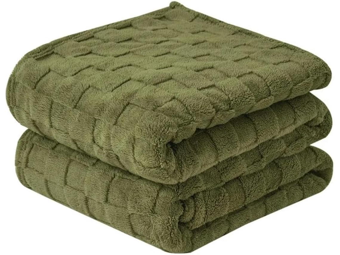 Manta de Lã Macia e Quente para Sofá Cama Carro, Quente, Respirável, Ideal para Quarto, Viagens e Acampamento