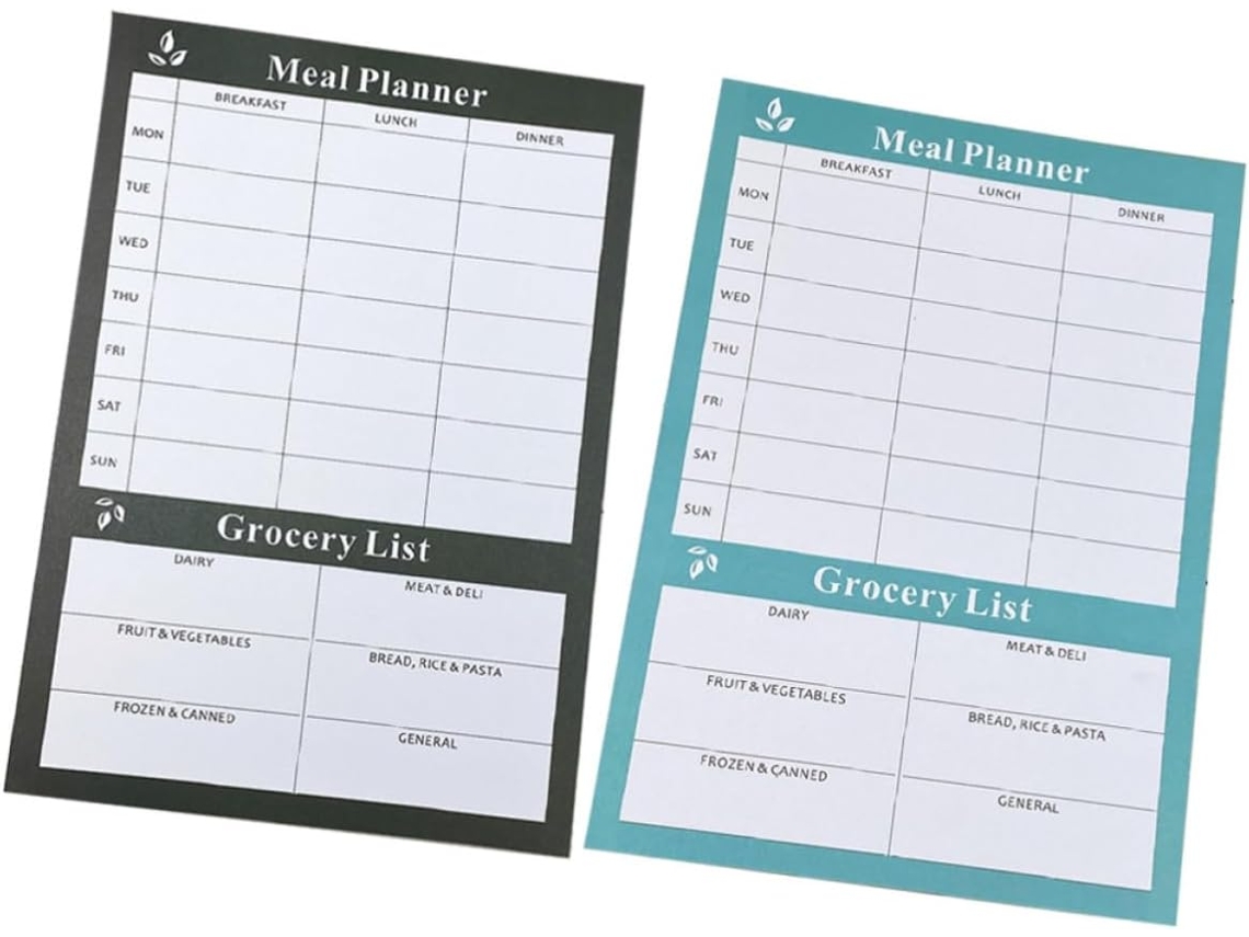 Peças Cahier Menu Hebdomadaire Destacável Planificateur Repas Maison Organizador Alimentation Pour Familles