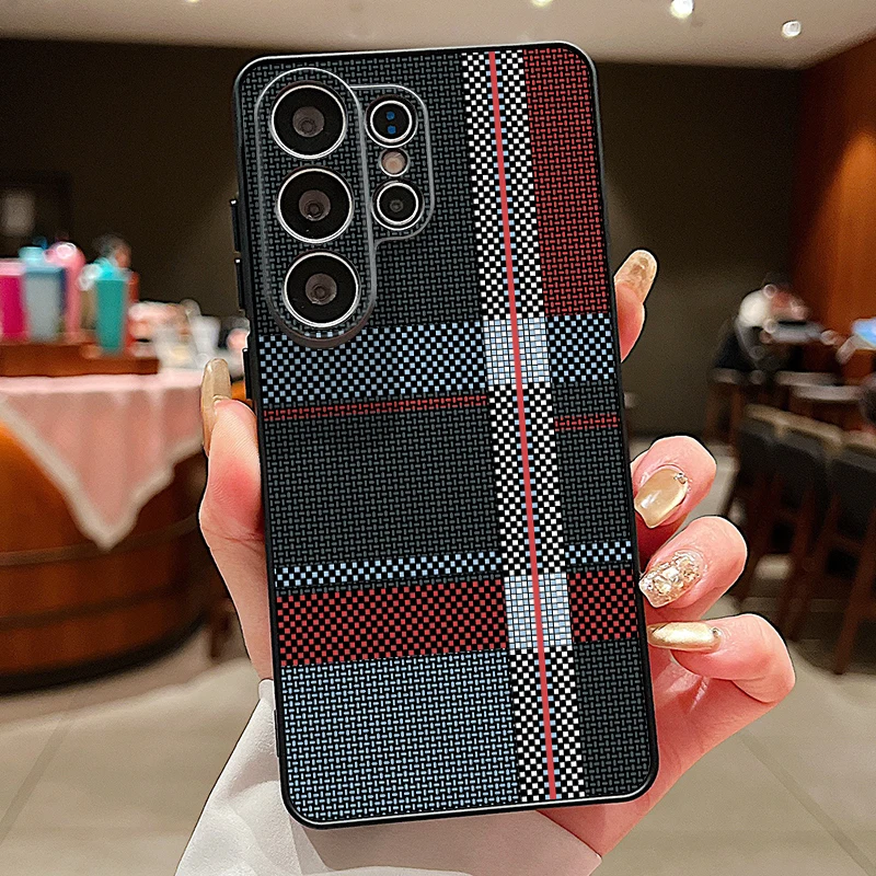 Capa Para Celular Galaxy A15 Com Estampa Retrô Listrada Magnética (preta)
