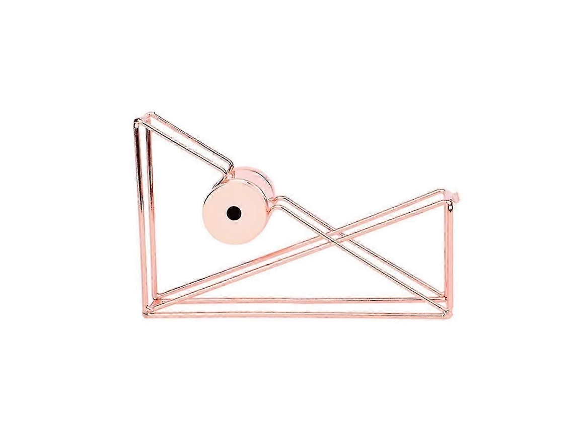 Dispensador De Fita Adesiva Com Arame, Suporte Mesa Em Metal Dourado Rosé Para Rolos