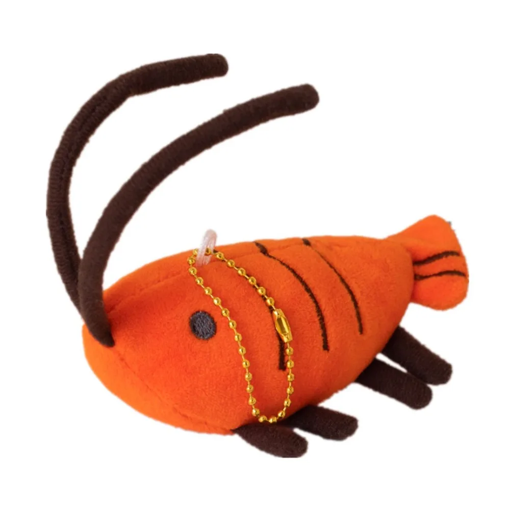Pingente de Mochila em Pelúcia de Lagosta, Macio e Fofo, com Design Divertido. MDUG (10 Cm)