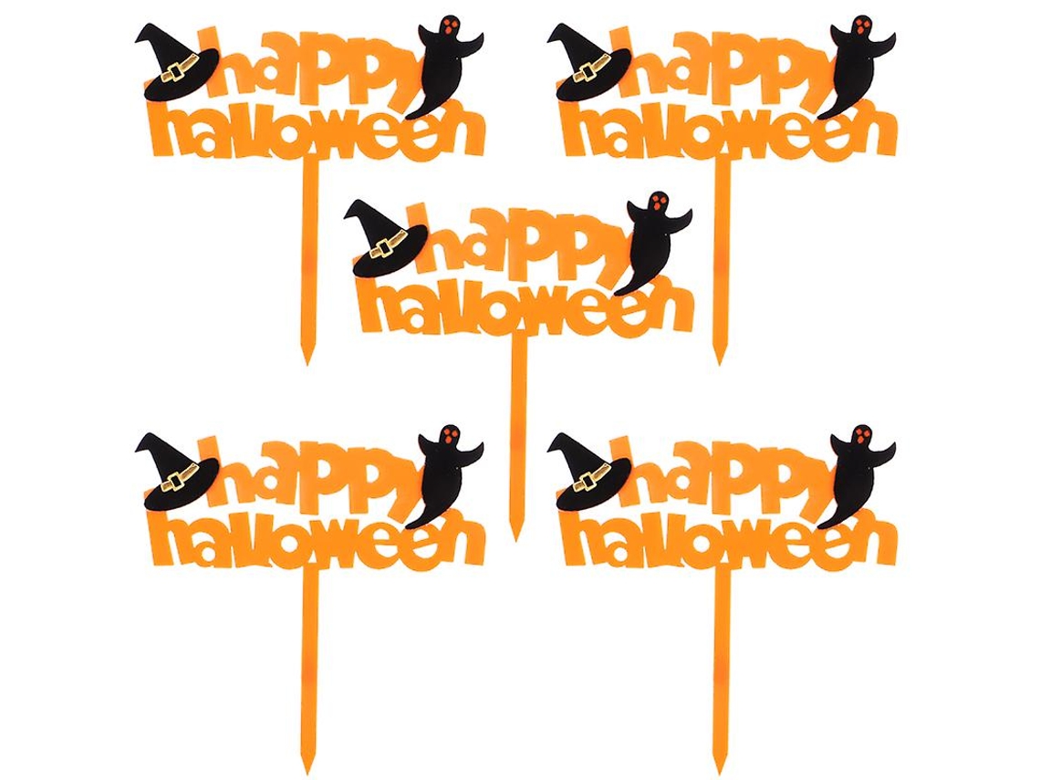 5 Peças De Escolhas De Bolo De Halloween Para Decorações De Halloween