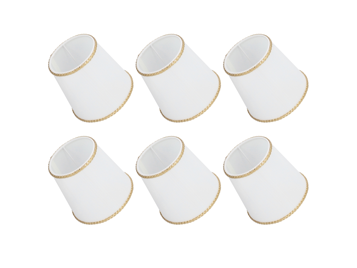 6pcs Abajur de Tecido Clip On E14 para Decoração de Casa Hotel Sala Escritório S/MARCA