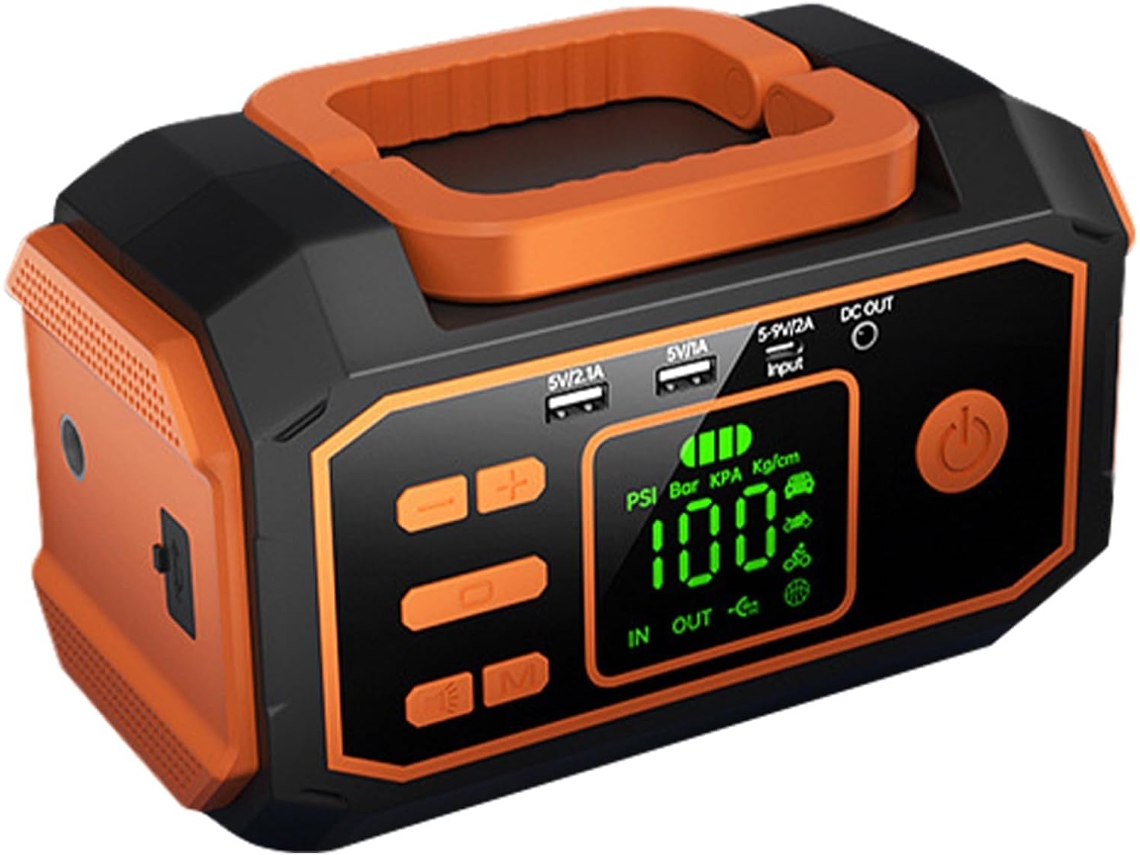Inflador De Pneus Portátil, Compressor De Ar Digital Com Visor.