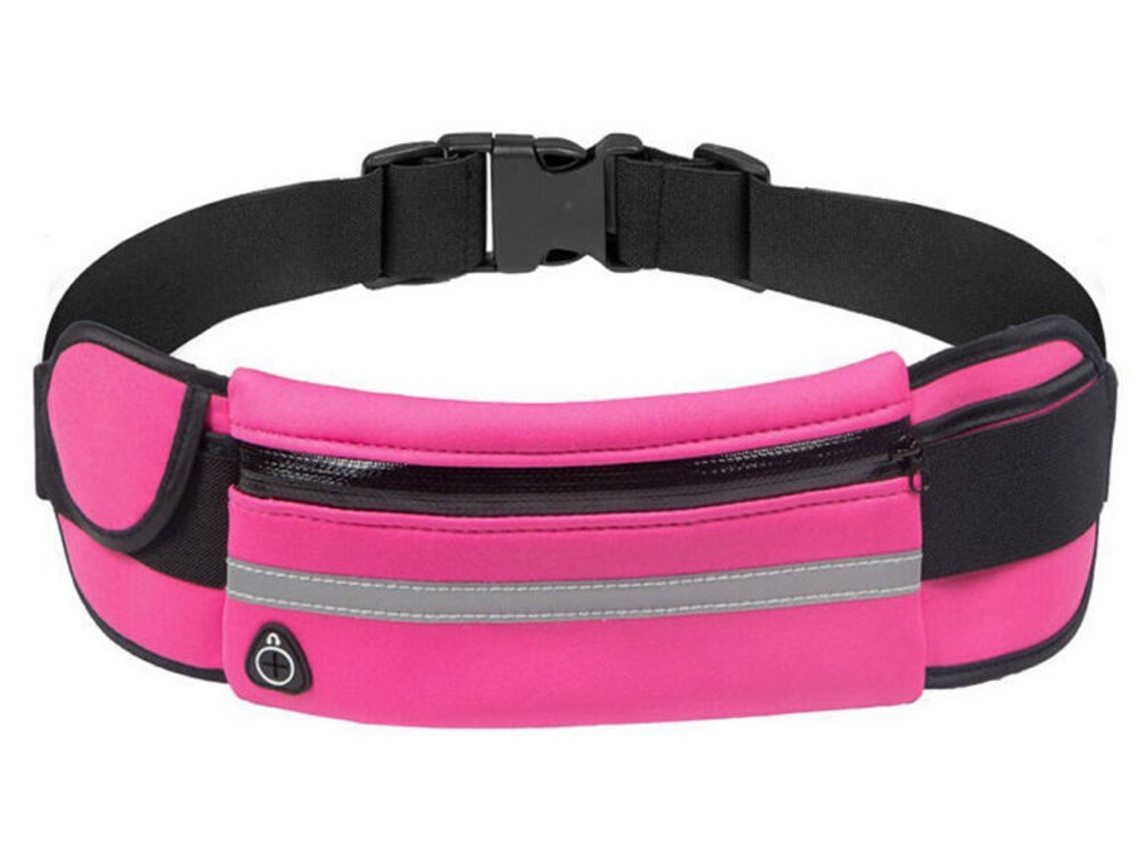 Pochete Esportiva Para Corrida E Fitness, Bolsa Para Celular Com Suporte Para Garrafa De Água Rosa À Prova Dágua SUNNY SPACES