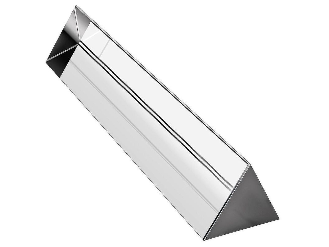 Prisma Triangular de Vidro Óptico K9 6 Polegadas 150mm para Ensino de Espectro de Luz e Fotografia