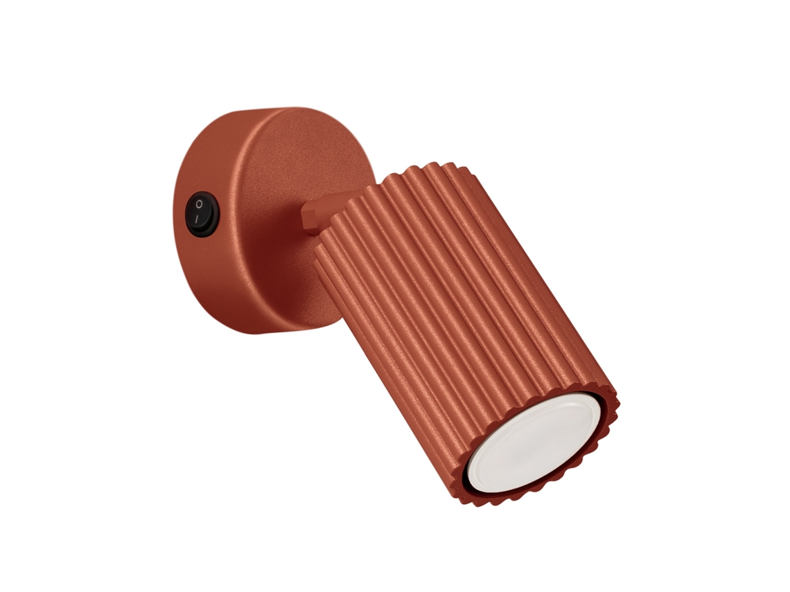 Sollux Sl.1636 Karbon Aplique Rojo Ocre Con Interruptor