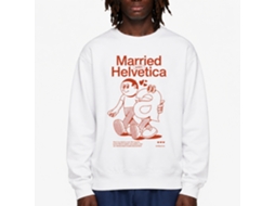 Moletom clássico Rockinstone Married With Helvetica com design exclusivo de designer.