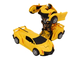 Carros Transformadores 2 em 1 Plásticos Amarelos para Meninos +3