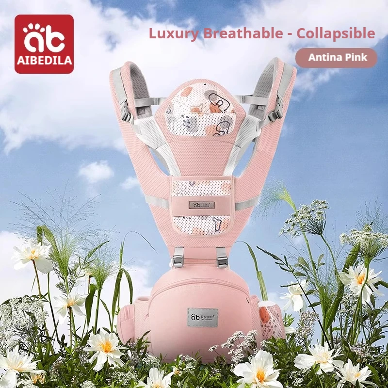 Canguru para Bebê com Trocador, Canguru Ergonômico para Recém nascido MDUG (rosa)