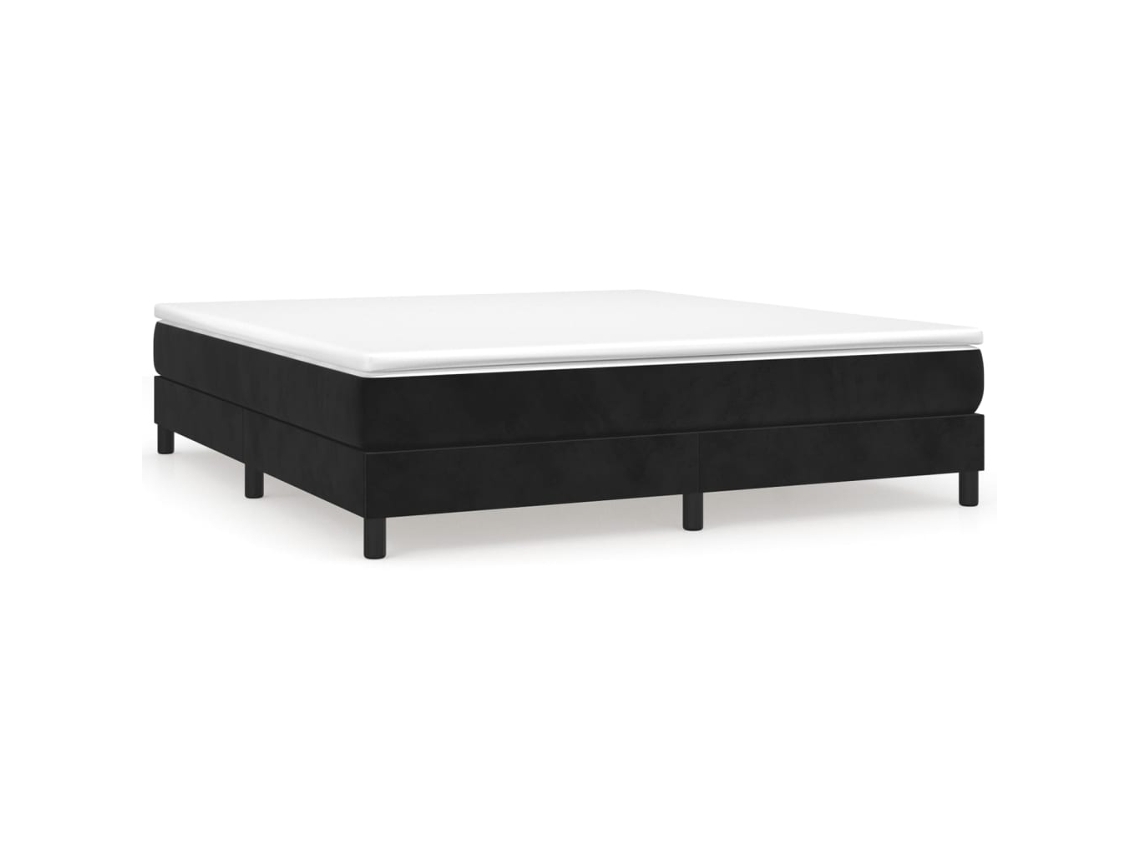 Cama com Molas/colchão 180x200 Cm Veludo Preto MAISON EXCLUSIVE