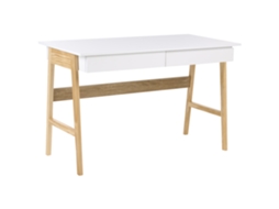 Escritorio Beliani Theslay De Tablero De Partículas Blanco 120x60x75