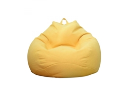 2026 funda para Sillón de Bolsa Extra Grande Tela de Algodón Y Lino para Adultos Niños Interior 80 * 90 Cm Amarillo
