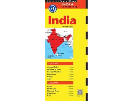 Livro india travel map third edition de periplus editors (inglês)