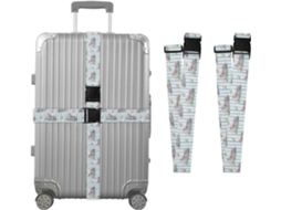 Conjunto De 2 Cintas Bagagem Com Estampa Leopardo E Base Listrada Para Malas, Cintas De Viagem, Acessórios Para Cintos