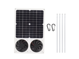 Ventilador Com Painel Solar De 40w (40w Monocristalino, Impermeável E Portátil)
