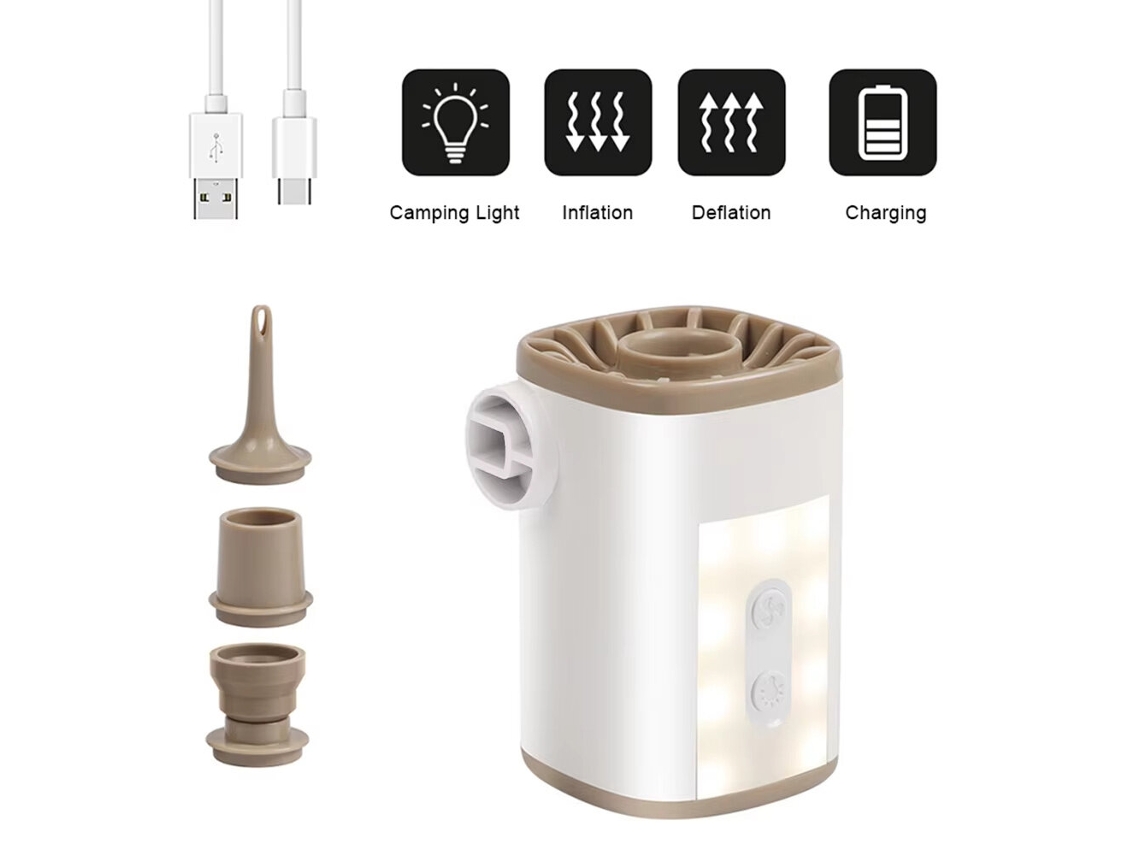 Orangeipree Bomba Ar Portátil Sem Fio Boias Piscina Elétrica Alta Pressão 4.8kpa 350l/min Boias Piscina