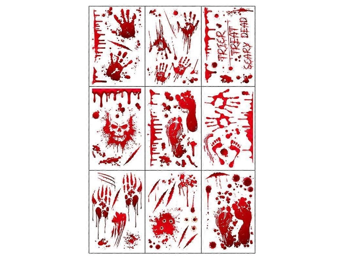 Adesivos de Halloween de alta qualidade, reutilizáveis, com impressão frente e verso para decoração de janelas.