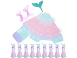 Caixas Para Doces Com Tema De Sereia Da Uonlytech, 20 Unidades, Com Tampas, Ideais Para Presentes Em Casamentos E Festas