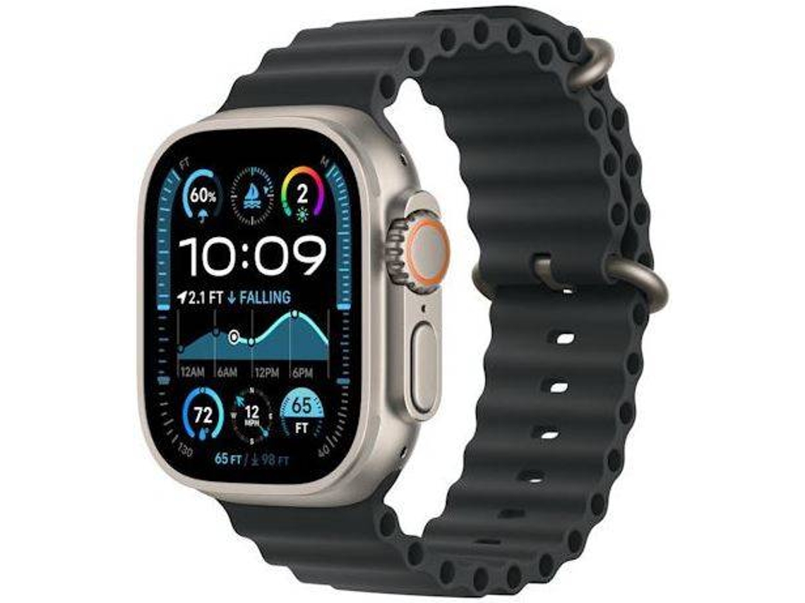 Bracelete APPLE Watch 49mm Black Ocean Band - Natural Titanium Finish