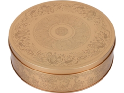 Forma Para Bolo Beavorty Com Tampa Dourada, Pequena Caixa De Metal Para Armazenamento Na Cozinha E Em Festas, Recipiente
