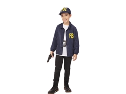 Kit infantil de agente do FBI jaqueta e boné