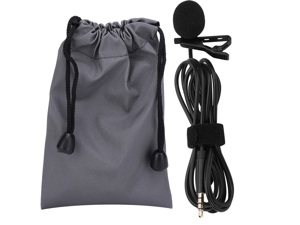 1.5m Portable Lavalier Interview Microphone Phone Live Professional Recording Collar Clip LAXISCREED
