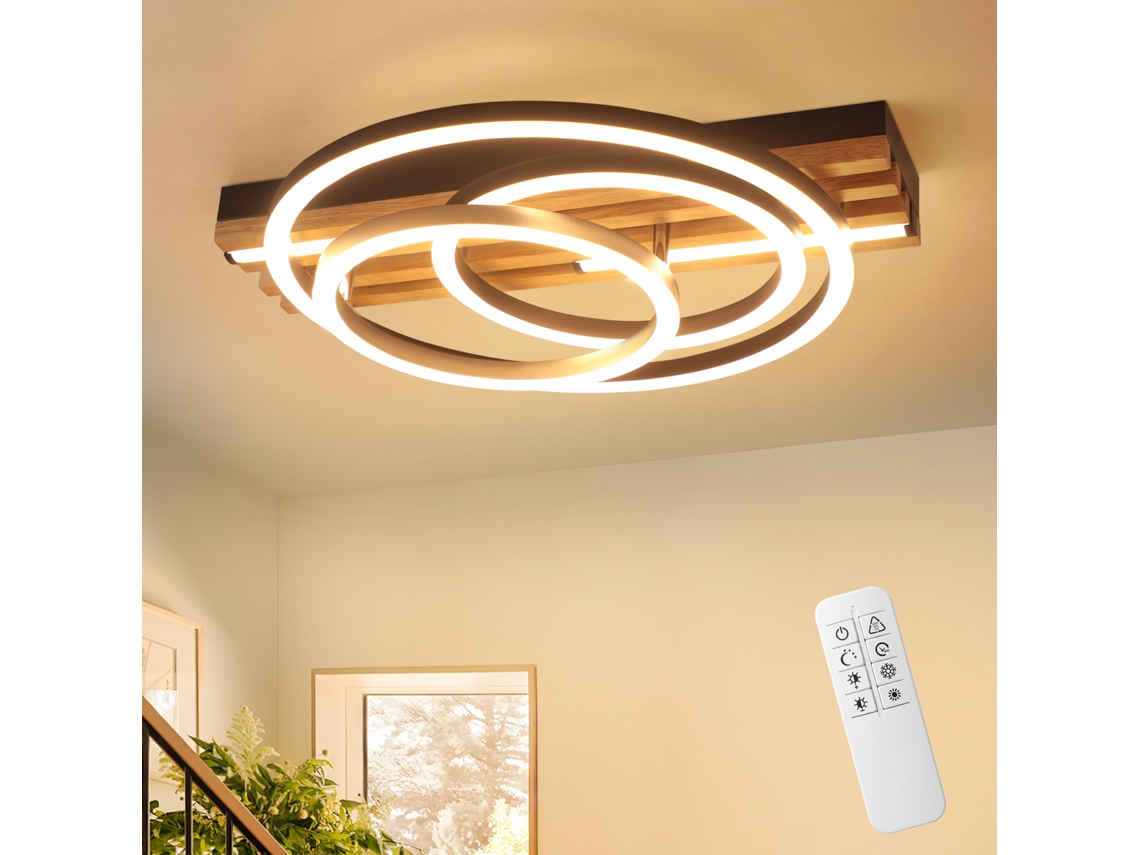 Zmh Candeeiro De Teto Circular Led Moderno 44w Intensidade Regulável E Comando À Distância Para Sala De Estar Cozinha Sala De Jantar E Escritório