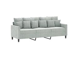 3-seater Sofa, 3-seater Sofas Vidaxl Cinzeto Veludo (n/a)