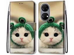 Capa Slot Design para Huawei Huawei P50 HONGWE. com Porta-Cartões